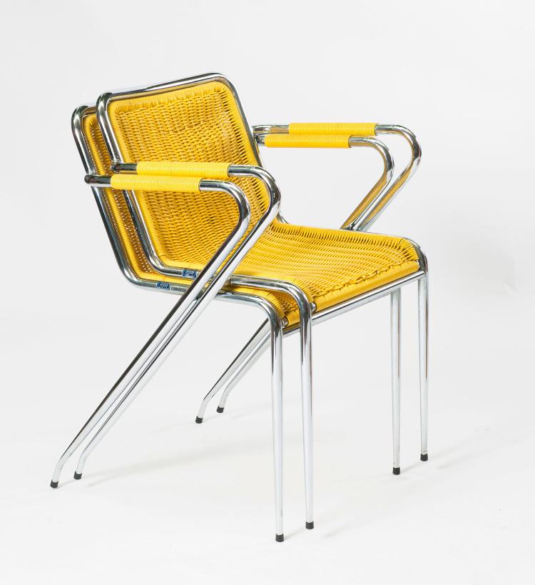 Bild 2 zu Objekt, Zwei Stapelst&uuml;hle, 1960er Jahre, Gionchetti, F. W., Matelica, Italien, 122A 145