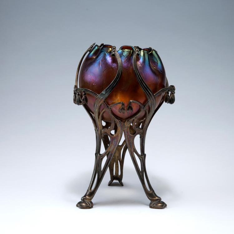 Bild 1 zu Objekt, Vase with mounting, c1900, B&ouml;hmen, 123 453