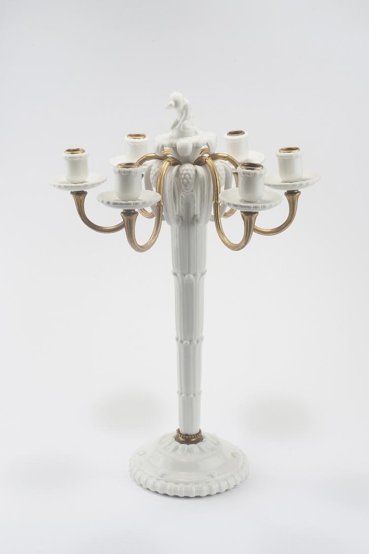 Hauptbild zu Objekt, Candelabrum from the 'Wedding Parade', 1908, Adolph Amberg, Berlin, KPM, 123 646