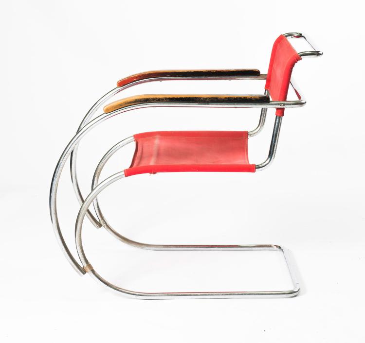 Hauptbild zu Objekt, Sessel 'MR 20', 1927, Ludwig Mies van der Rohe, Thonet, Frankenberg (zugeschrieben), 122C 14