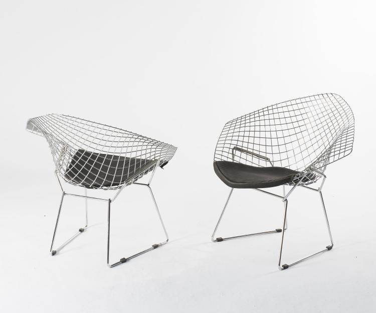 Bild 1 zu Objekt, Zwei 'Diamond'-Sessel, 1952, Harry Bertoia, Knoll International, New York, 122C 84