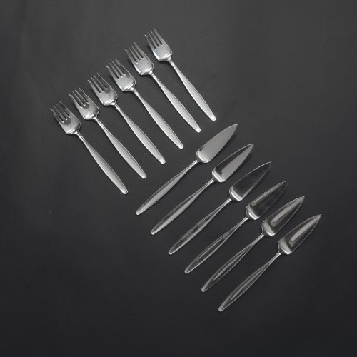 12 pieces of 'Cypress' fish cutlery, 1954