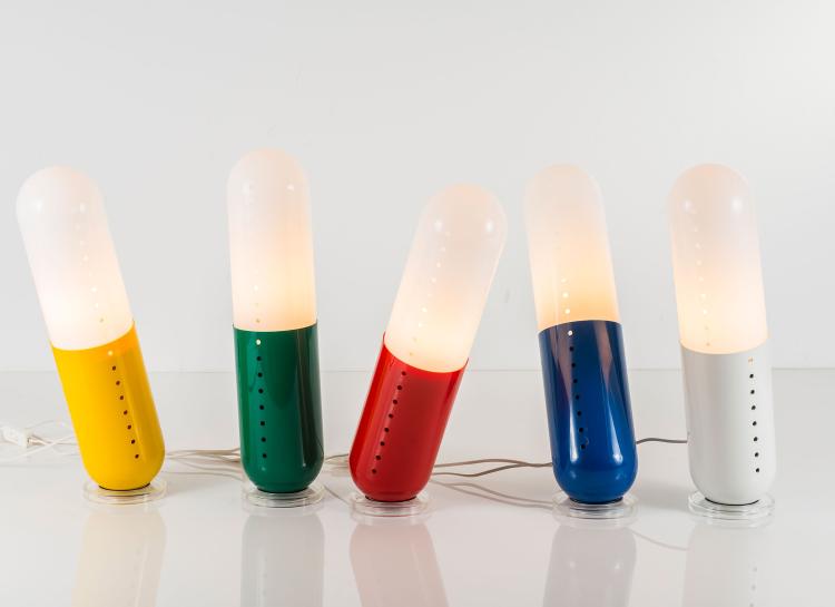 Bild 1 zu Objekt, Five 'Pillola' floor lights, 1968, Cesare Casati, Nai Ponteur, Bergamo, 122A 202
