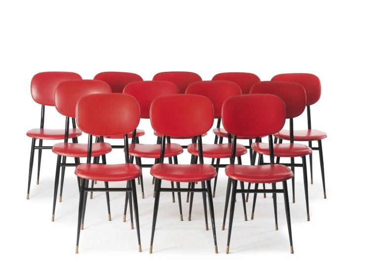 Hauptbild zu Objekt, Twelve chairs, 1950s, Archiutti, T., Treviso, Italien, 122A 31