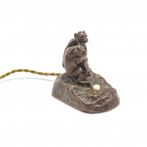 'Monkeys' electric table bell, 1920s