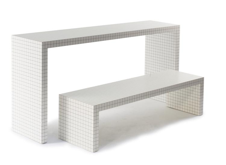 Hauptbild zu Objekt, 'Quaderna' bench and console, 1971, Zanotta, Nova Milanese, 122A 273
