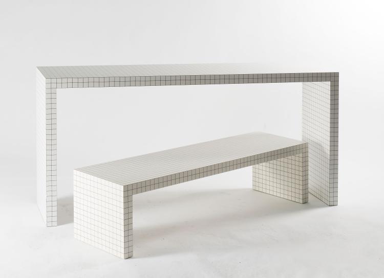 Bild 2 zu Objekt, 'Quaderna' bench and console, 1971, Zanotta, Nova Milanese, 122A 273