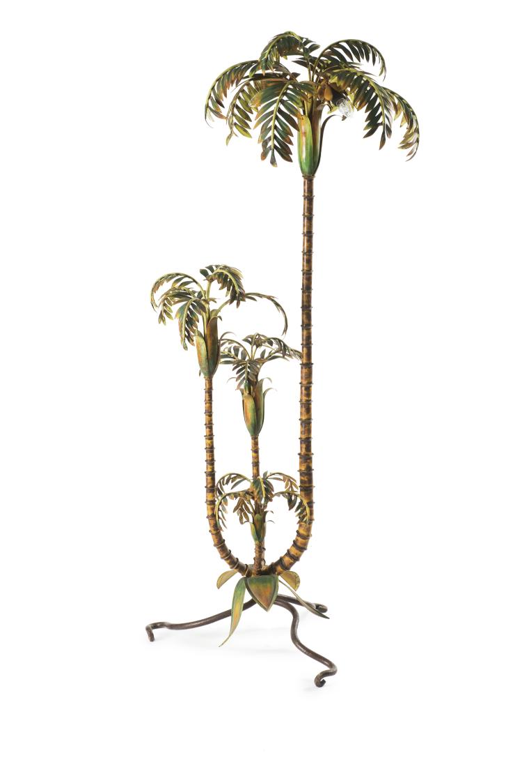 Hauptbild zu Objekt, Palmen-Stehleuchte, 1940er/50er Jahre, Frankreich, 122C 47