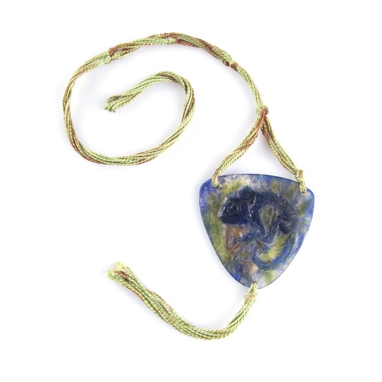 Hauptbild zu Objekt, 'Cam&eacute;l&eacute;on' pendant, 1920s, Henri Berg&eacute;, Walter, Amalric, Nancy, 123 449