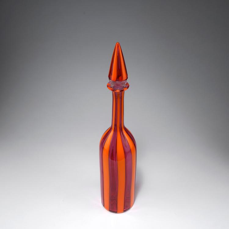 Bild 2 zu Objekt, 'A fasce verticale' bottle and stopper, c1951-55, Fulvio Bianconi, Venini & C., Murano, 122B 71
