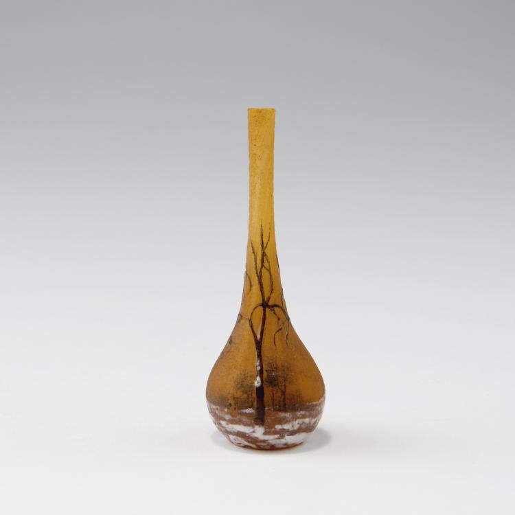 Hauptbild zu Objekt, Miniaturvase 'Cr&eacute;puscule neige' oder 'Paysage hiver', um 1906, Daum Fr&egrave;res, Nancy, 123 206