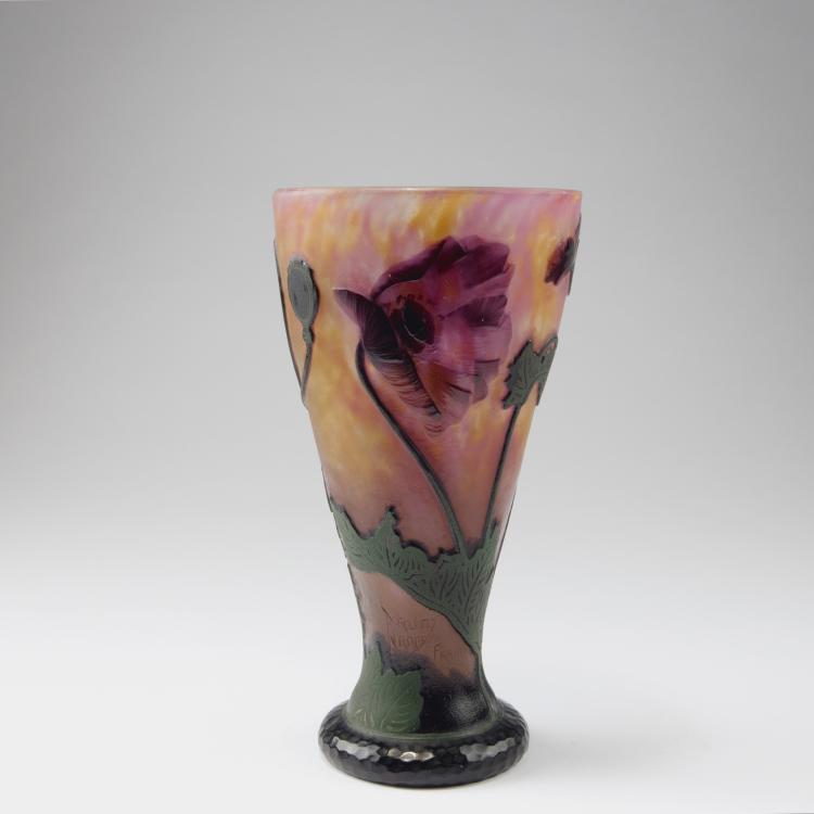 Hauptbild zu Objekt, 'Pavots' martel&eacute; vase, c1905, Daum Fr&egrave;res, Nancy, 123 27