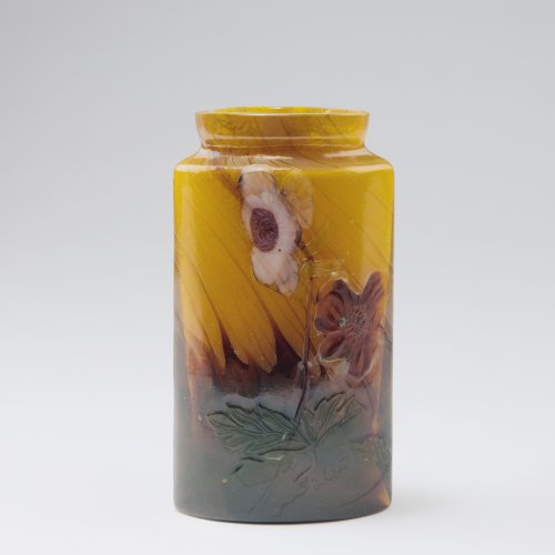 'Anémones' Marqueterie vase, c1898