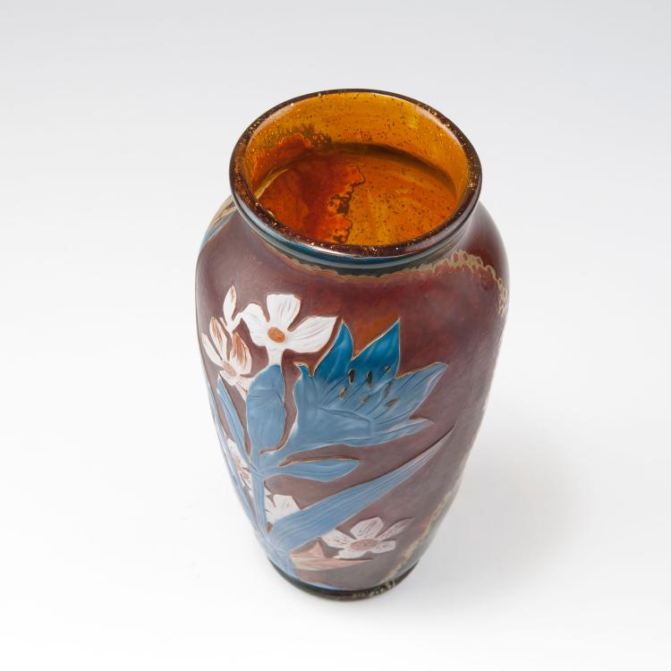 Bild 1 zu Objekt, Martel&eacute;-Vase 'Lys et Primev&egrave;res', um 1905, Christian Fr&egrave;res et Fils, Meisenthal, 123 10