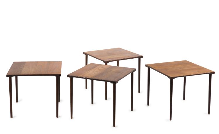 Hauptbild zu Objekt, Vier Beistelltischchen, 1950er Jahre, France & Daverkosen, Kopenhagen, 125B 188