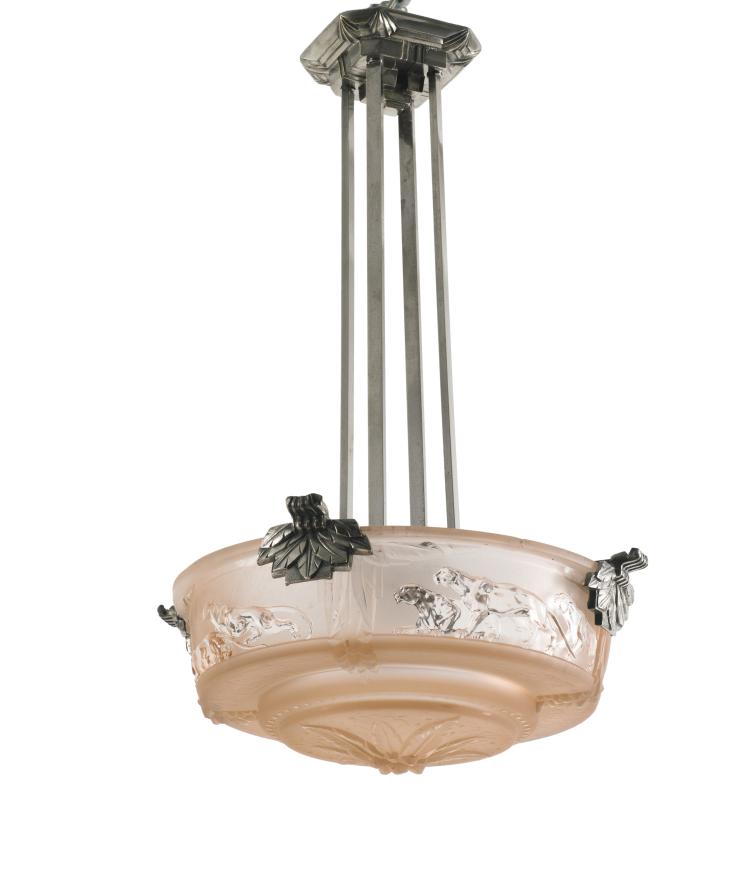 Hauptbild zu Objekt, Ceiling light, c1938, Muller Fr&egrave;res, Lun&eacute;ville, 123 409