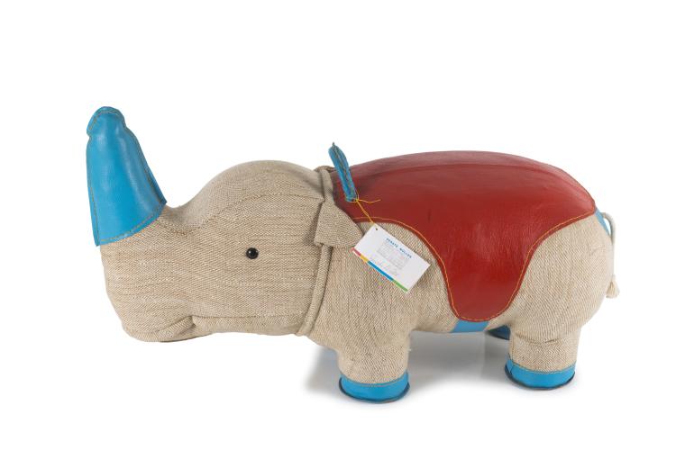 Hauptbild zu Objekt, Nashorn, um 1968, Renate M&uuml;ller, M&uuml;ller, Renate, Therapeutisches Spielzeug, Sonneberg, 125B 330