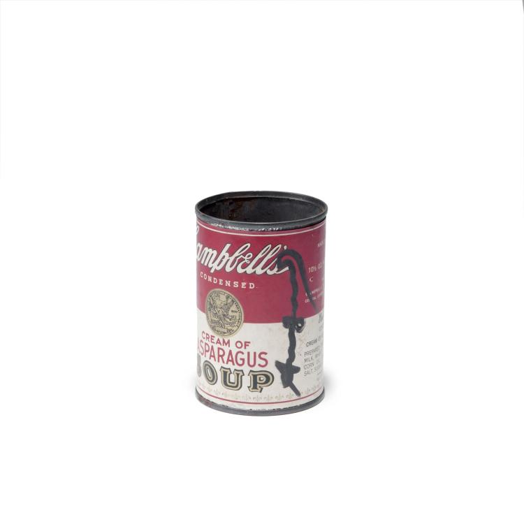 Hauptbild zu Objekt, 'Campbell soup metal tin can: Cream of Asparagus', 1960/69, Andy Warhol, 124B 166