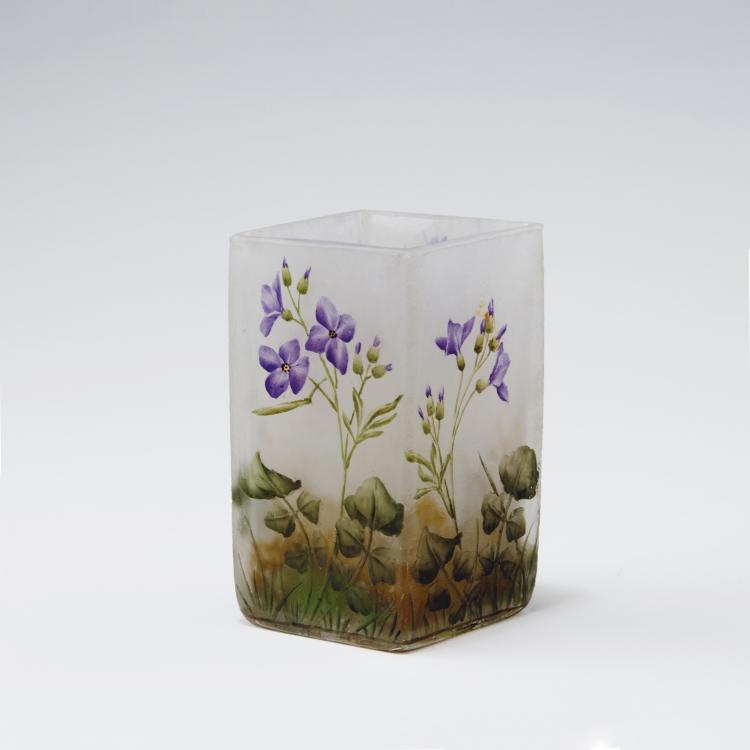 Hauptbild zu Objekt, Small 'Fleurs de lin' vase, c1905, Daum Fr&egrave;res, Nancy, 123 201