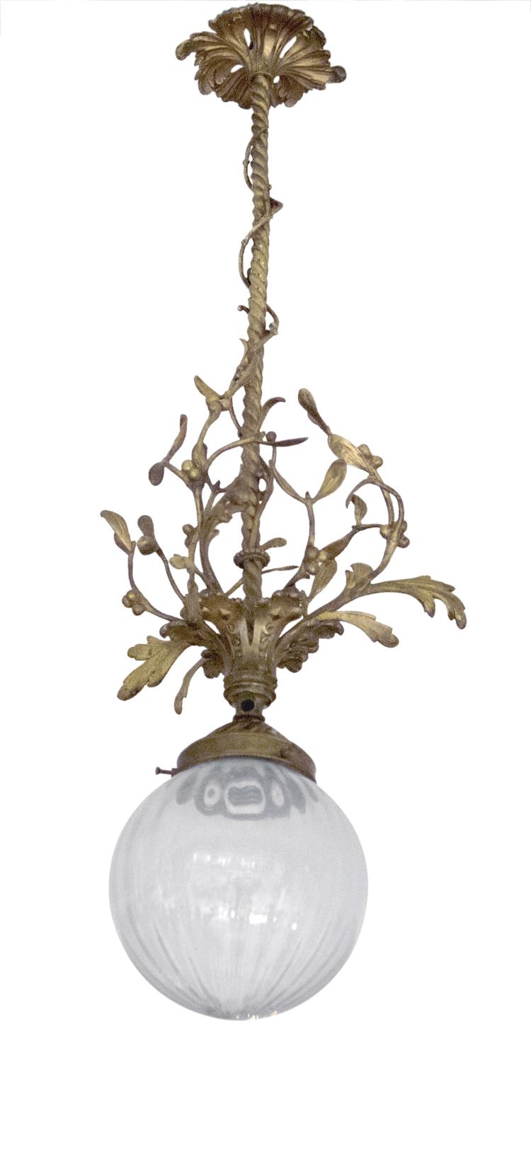Hauptbild zu Objekt, 'Mistle-toe' ceiling light, c1900, Frankreich, 123 807