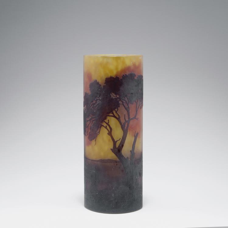 Hauptbild zu Objekt, 'Voiliers, soleil couchant' vase, 1910, Daum Fr&egrave;res, Nancy, 123 216