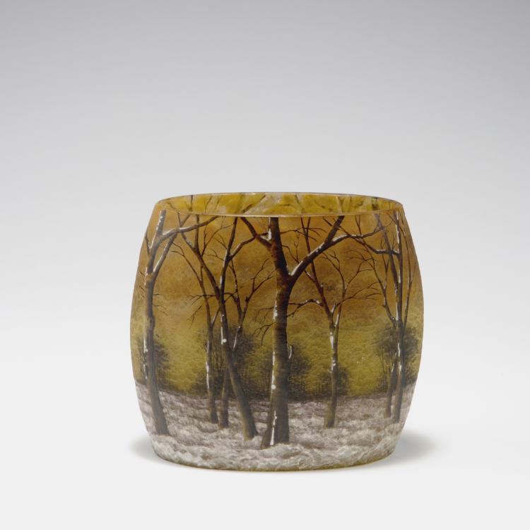 Hauptbild zu Objekt, 'Cr&eacute;puscule neige' or 'Paysage hiver' vase, c1906, Daum Fr&egrave;res, Nancy, 123 207
