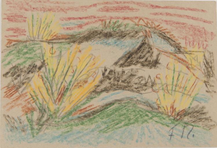 Hauptbild zu Objekt, Artist's postcard 'Dunes', 1923, Franz Radziwill, 124B 43