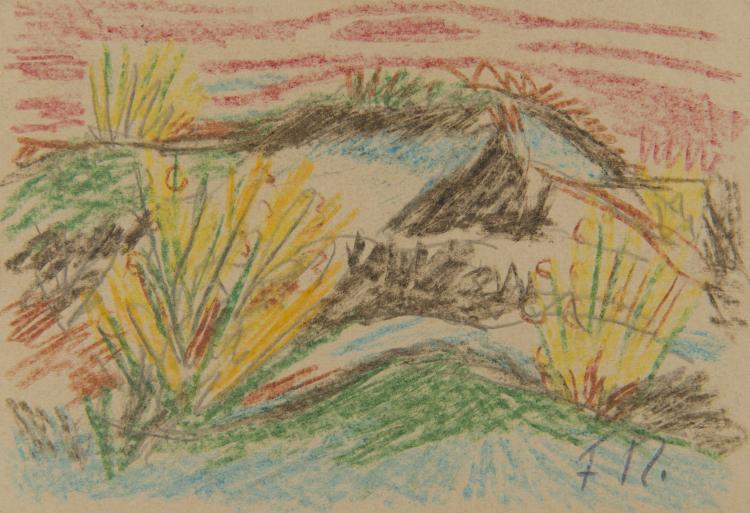 Bild 1 zu Objekt, Artist's postcard 'Dunes', 1923, Franz Radziwill, 124B 43