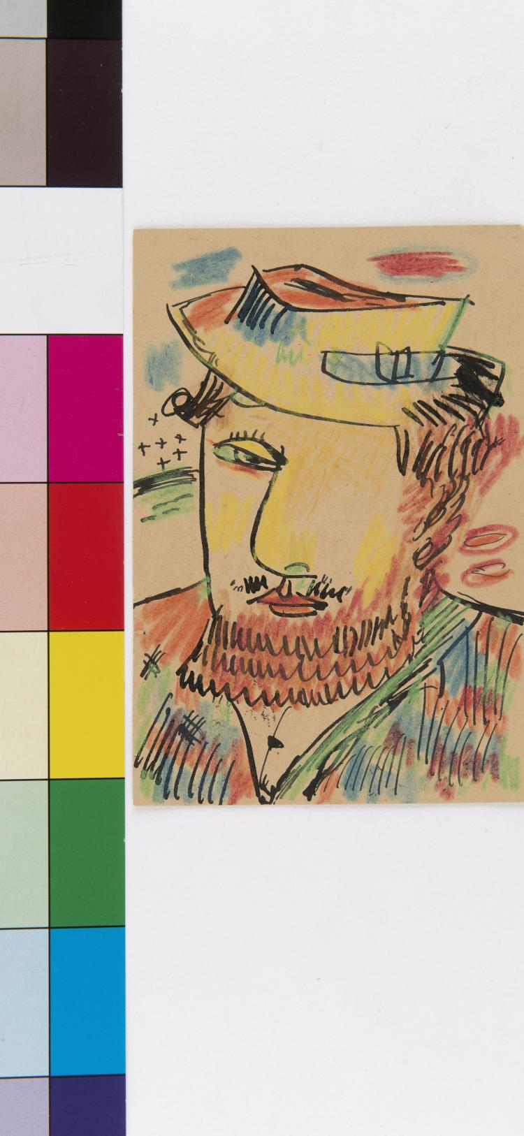 Hauptbild zu Objekt, K&uuml;nstlerpostkarte 'Zyklop', 1921, Franz Radziwill, 124B 38