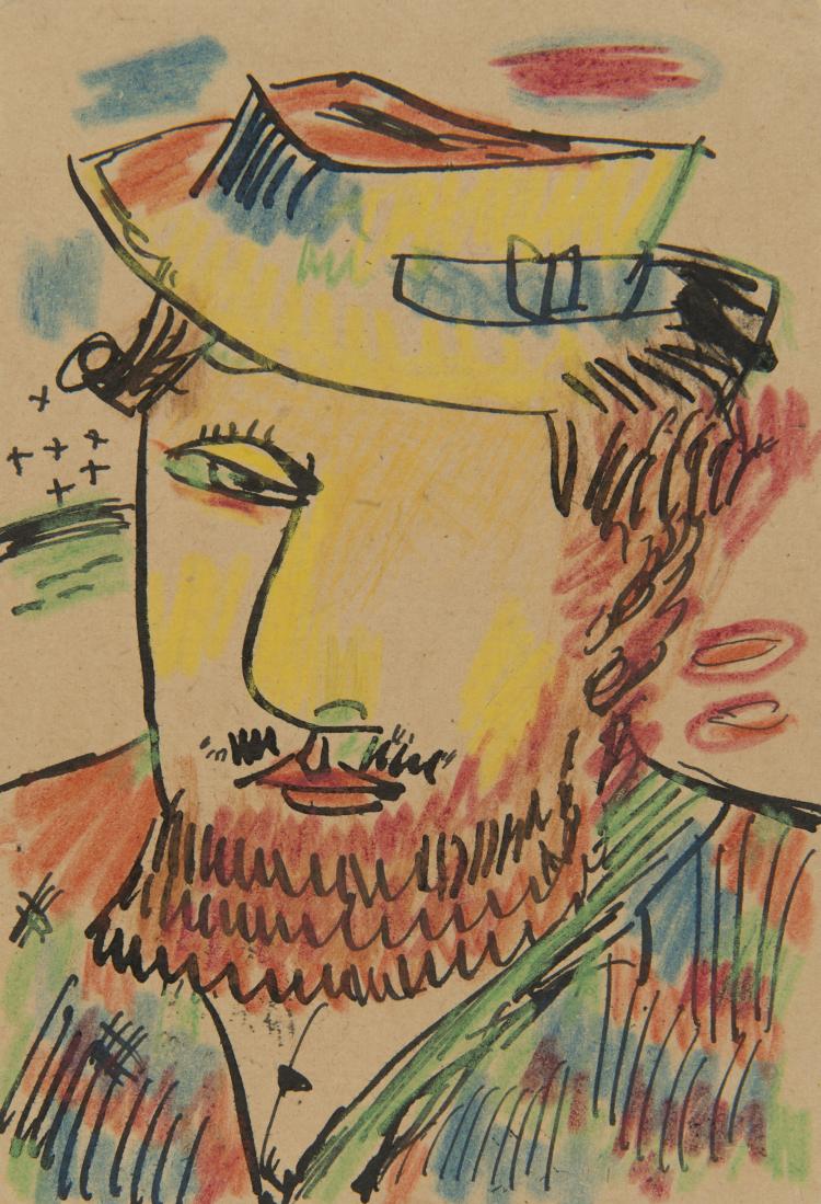 Bild 1 zu Objekt, K&uuml;nstlerpostkarte 'Zyklop', 1921, Franz Radziwill, 124B 38