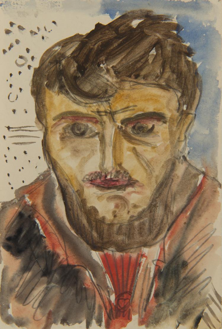 Bild 1 zu Objekt, Artist's postcard 'Portrait of a Gentleman', 1922, Franz Radziwill, 124B 41