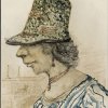 Künstlerpostkarte 'Frau mit Hut', 1927 