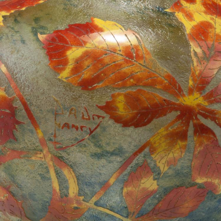 Bild 2 zu Objekt, 'Marronnier automnal' vase, 1905-10, Daum Fr&egrave;res, Nancy, 123 196