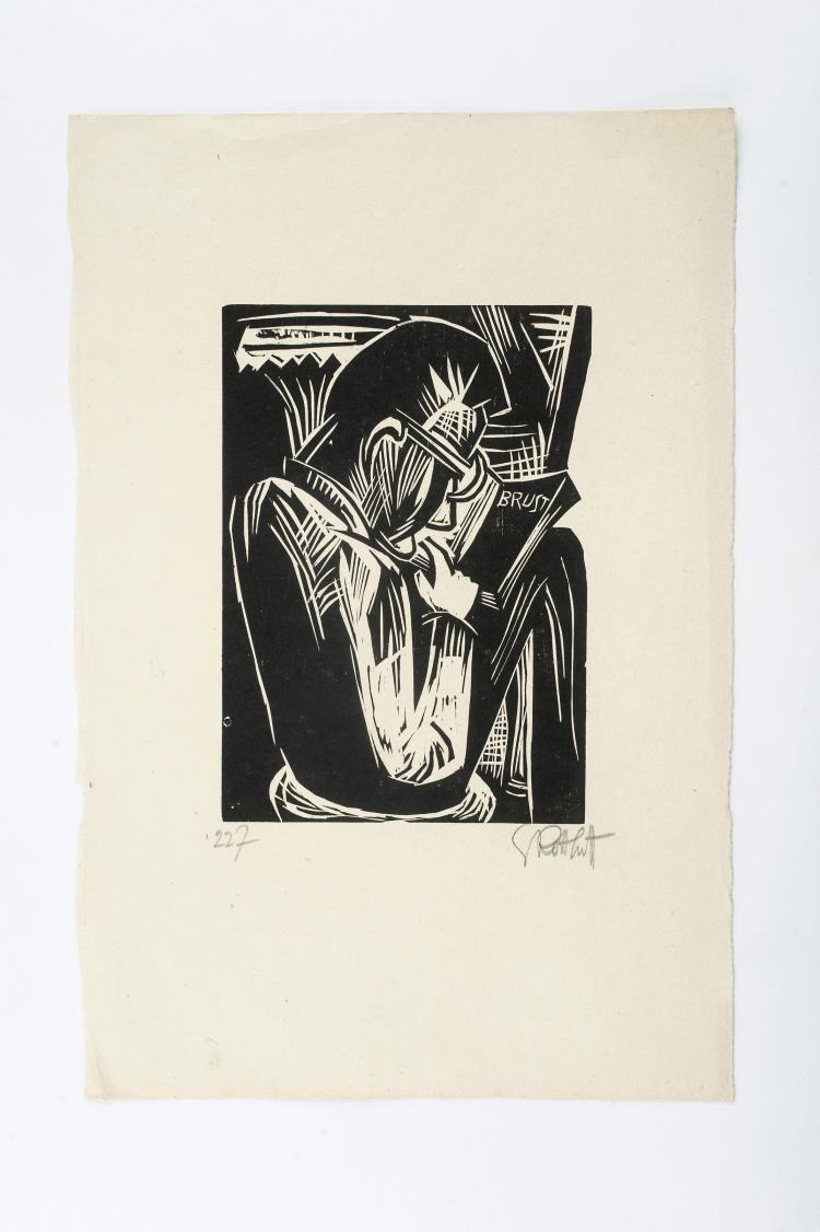 Hauptbild zu Objekt, 'Reading Man', 1922, Karl Schmidt-Rottluff, 124B 89