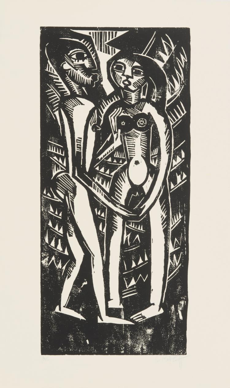 Hauptbild zu Objekt, 'Lovers', 1918, Karl Schmidt-Rottluff, 124B 64