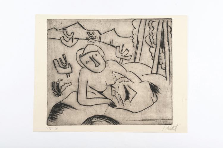 Hauptbild zu Objekt, 'Woman at the edge of the forest', 1920, Karl Schmidt-Rottluff, 124B 81