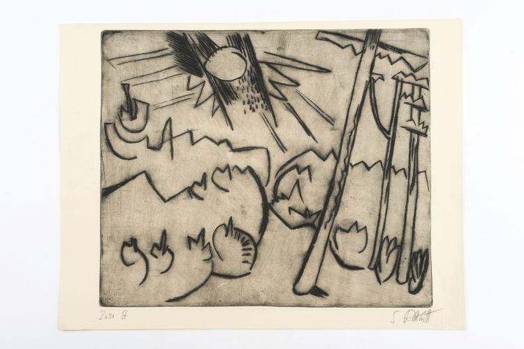 Hauptbild zu Objekt, 'Forest and Sun', 1920, Karl Schmidt-Rottluff, 124B 83