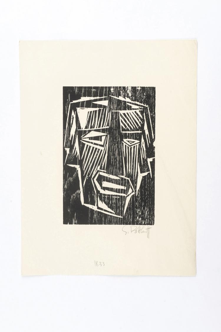 Hauptbild zu Objekt, 'Kopf', 1918, Karl Schmidt-Rottluff, 124B 67