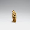 Netsuke. Elderly person with gourds