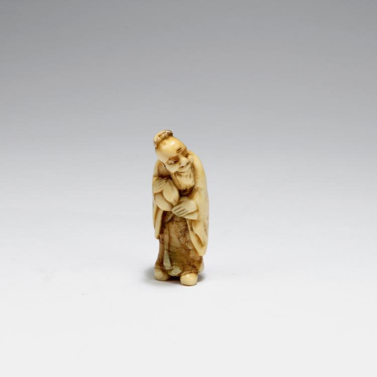 Hauptbild zu Objekt, Netsuke. Greis mit Kalebassen, Japan, 124B 200