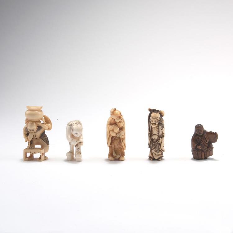 Bild 1 zu Objekt, Netsuke. N&ocirc;-T&auml;nzer, Japan, 124B 208