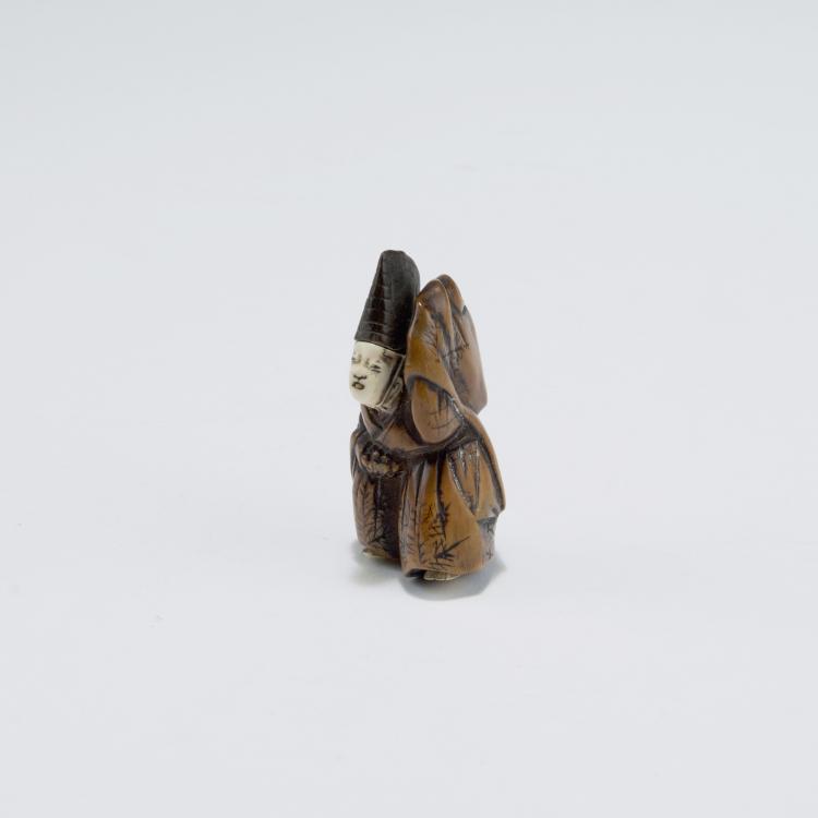 Hauptbild zu Objekt, Netsuke. T&auml;nzer oder Schauspieler, Japan, 124B 210