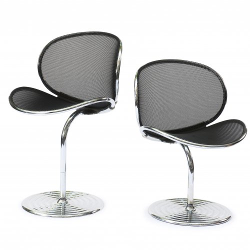 Pair of 'O line' chairs, 1982
