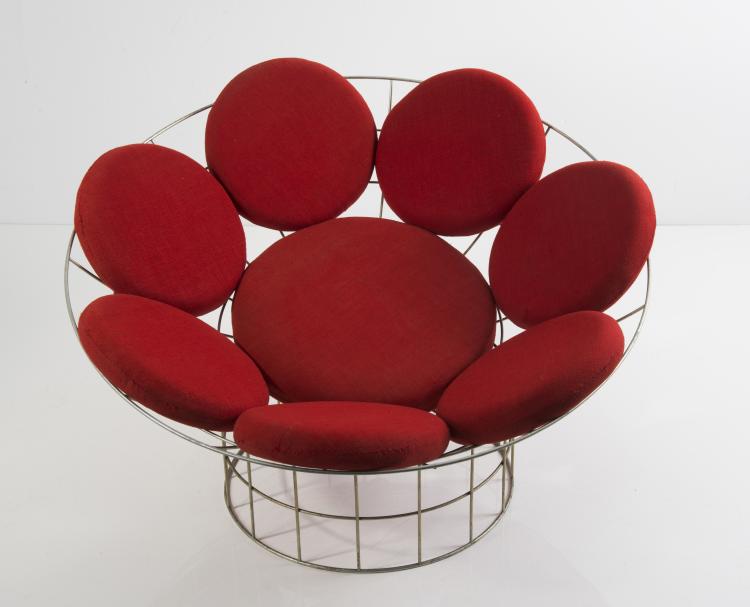 Bild 1 zu Objekt, 'Peacock' lounge chair, 1959/60, Verner Panton, Plus-linje, Kopenhagen, 125A 12
