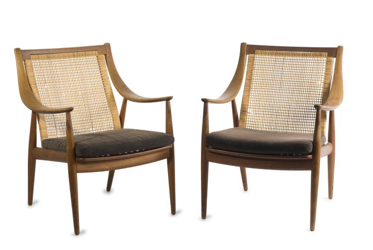 Hauptbild zu Objekt, Two 'fd-146' armchairs, 1956/57, Peter Hvidt, France & Daverkosen, Kopenhagen, 125A 17