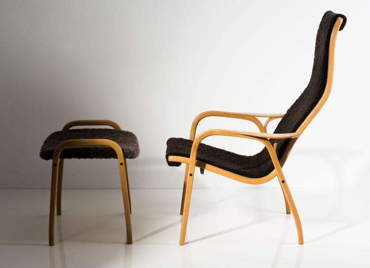 Bild 7 zu Objekt, 'Lamino' chair and ottoman, 1956, Yngve Ekstr&ouml;m, Swedese M&ouml;bler, Vaggaryd, 125B 216