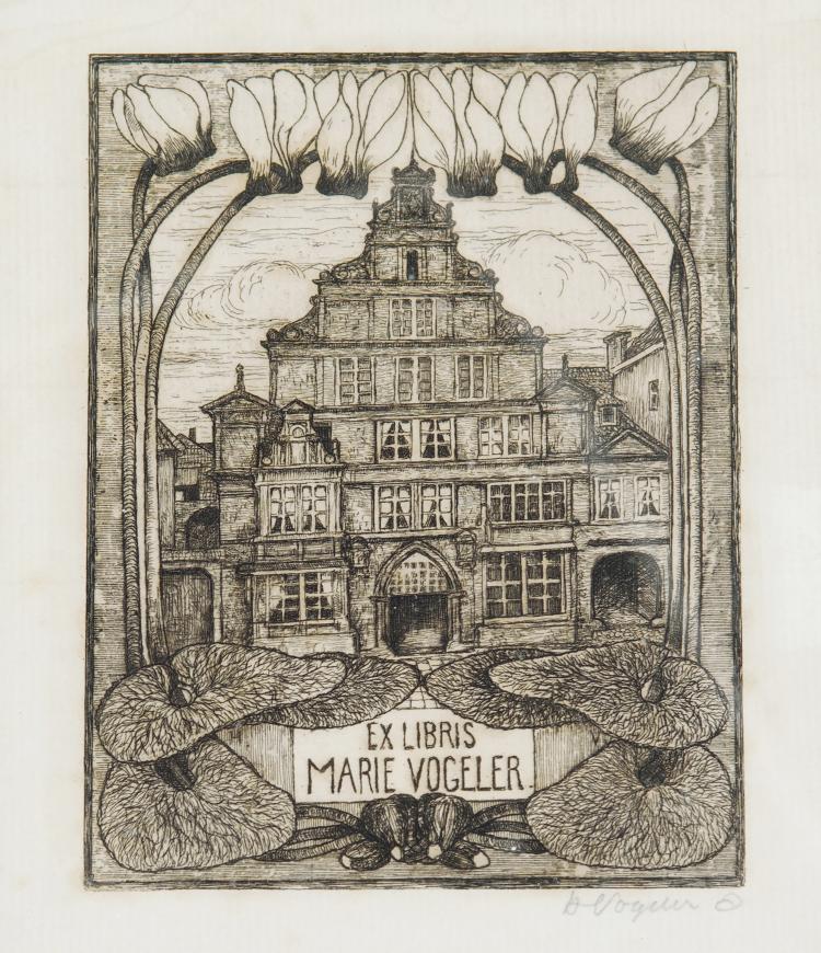 Hauptbild zu Objekt, Ex Libris Marie Vogeler, 1903, Heinrich Vogeler, 123 881