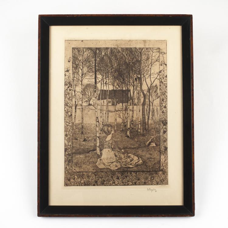 Hauptbild zu Objekt, 'Fr&uuml;hling', 1896, Heinrich Vogeler, 123 882