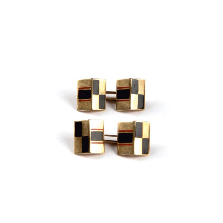 Hauptbild zu Objekt, Pair of cufflinks, c1930, Wien, 123 787