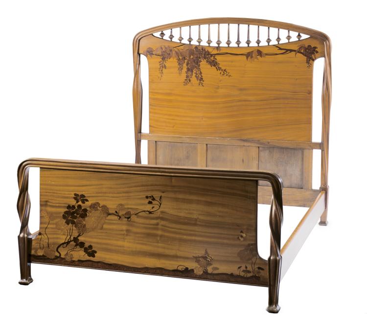 Hauptbild zu Objekt, 'Glycines, cl&eacute;matites, pavots et papillons' bed, 1900, Majorelle, Louis, Nancy, 124A 2